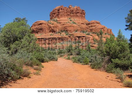 Hiking Trail Toward Bell Rock In Sedona, AZ