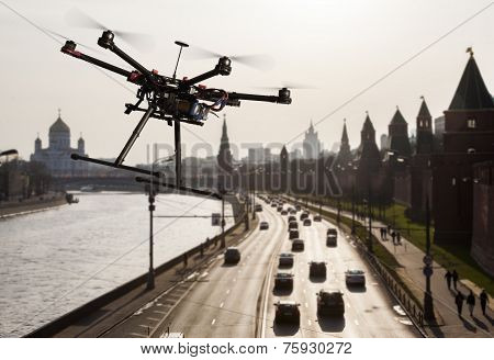 Drone In The Skies Of Moscow