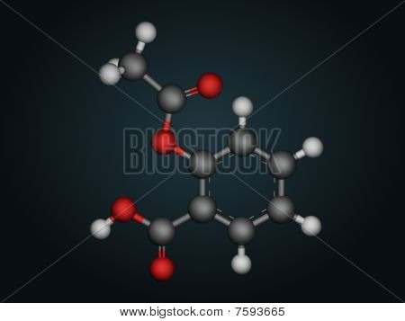 Molekulare Struktur von aspirin