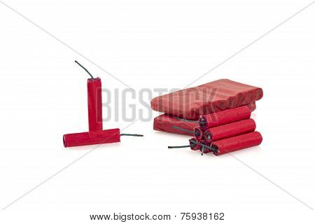 Firecracker On White
