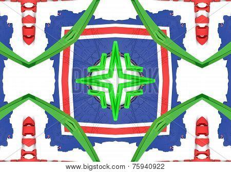 Ethnic Pattern. Abstract Kaleidoscope  Fabric Design.