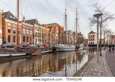 Groningen, Netherlands - March 20: Streets Of The Town, On March 20, 2014 In Groningen