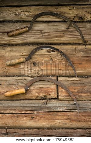 Sickles on the wall