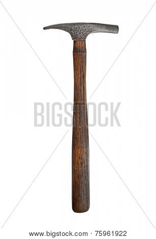 vintage magnetic end upholsterer hammer on white, clipping path