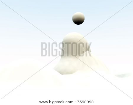 Abstracte witte Blob