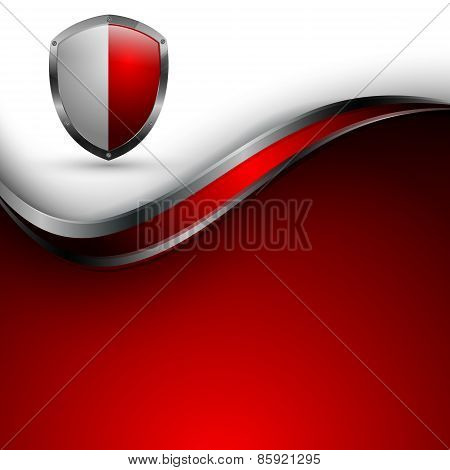 abstract vector template with shield