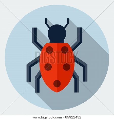 Vector bug icon