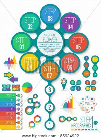 Infographic design color elements