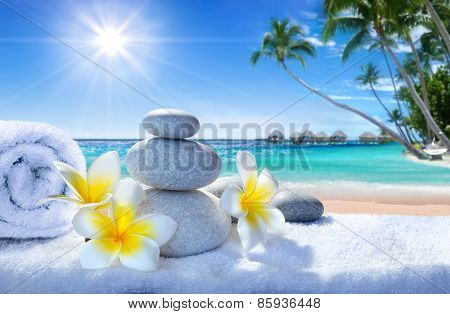 spa treatment on tropical beach