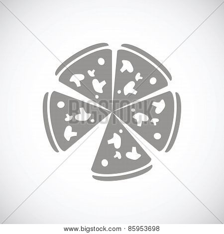 Pizza black icon