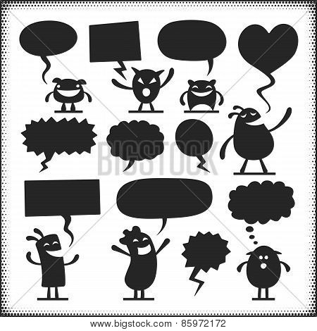 Characters With Speech Bubbles