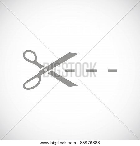 Cut black icon
