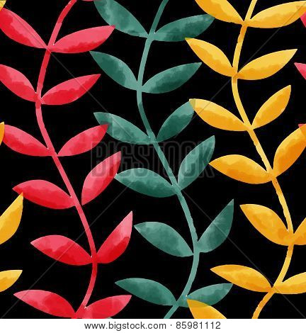Seamless Pattern With Leaves