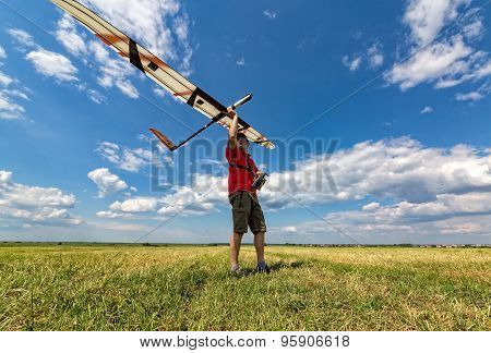 Man Launches Into The Sky Rc Glider
