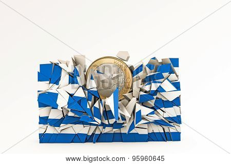 Greek Flag Crashed