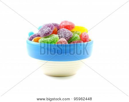 assortment of colorful fruit jelly candy