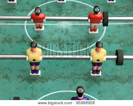 vintage table football closeup, foosball