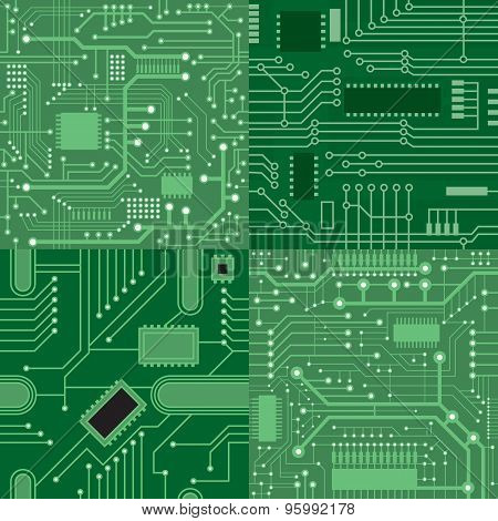 Set of textures computer board