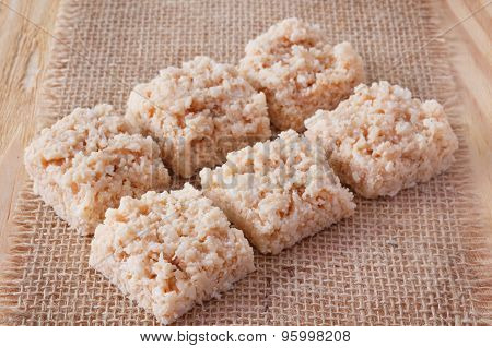 Coconut Candy Cocada On Sackcloth