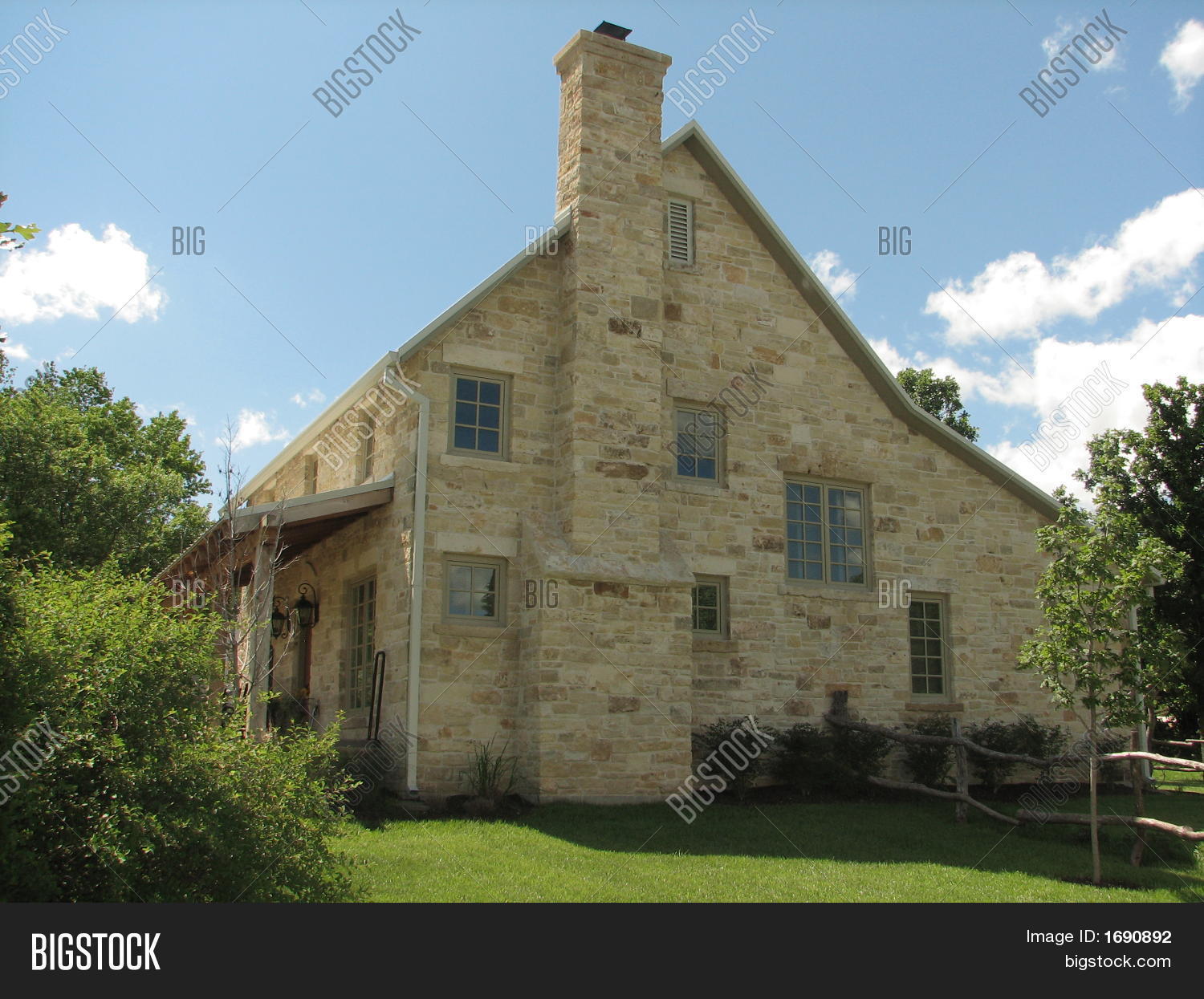 Late 1800'S Kansas Limestone Home Image & Photo Bigstock