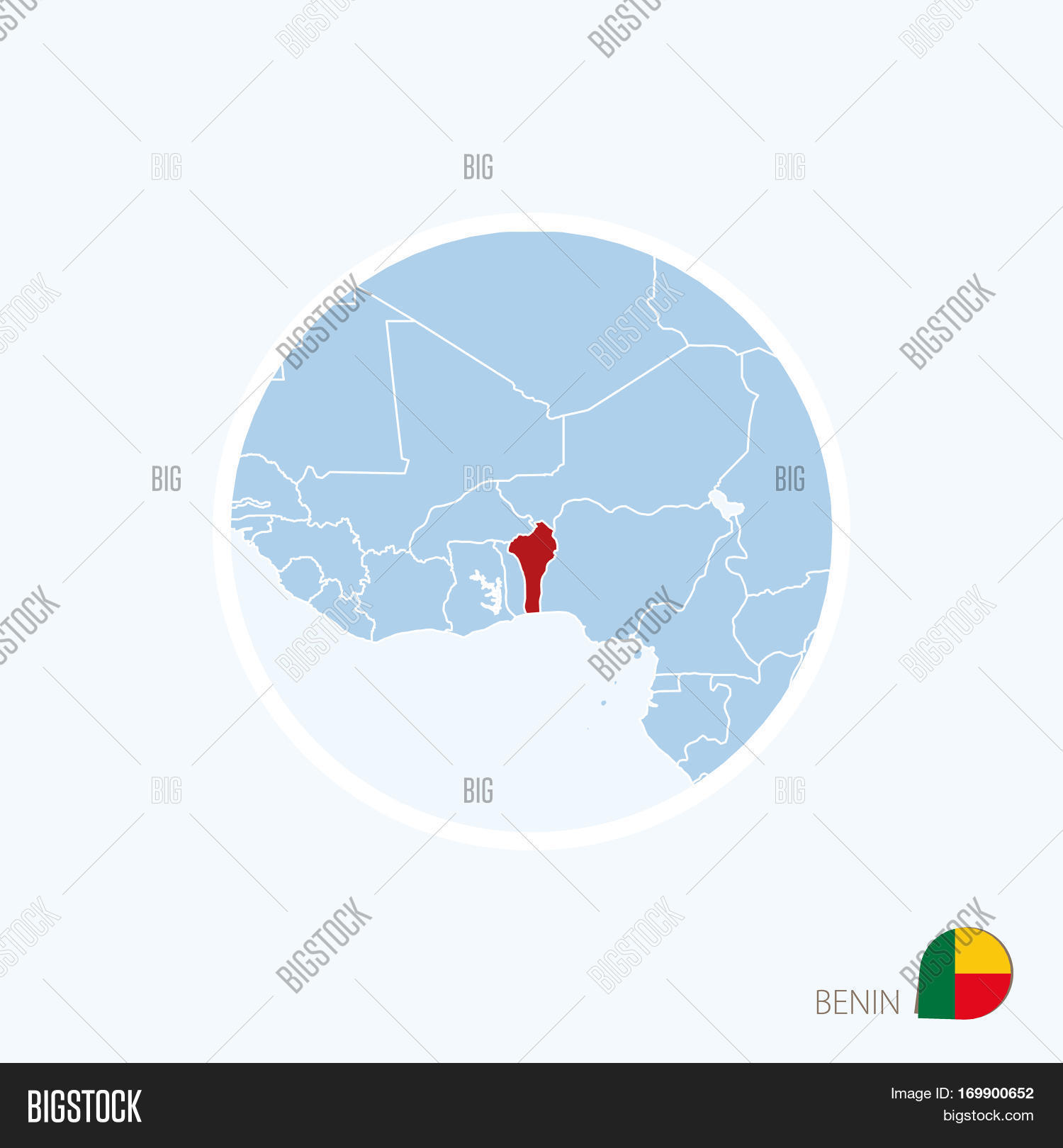 Map Icon Benin. Blue Vector & Photo (Free Trial) | Bigstock