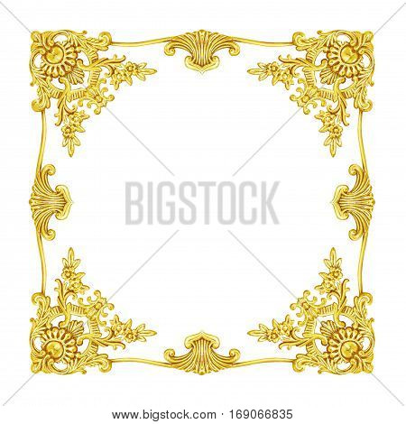 Ornament elements vintage gold floral metat designs