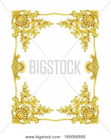 Ornament elements vintage gold floral metat designs