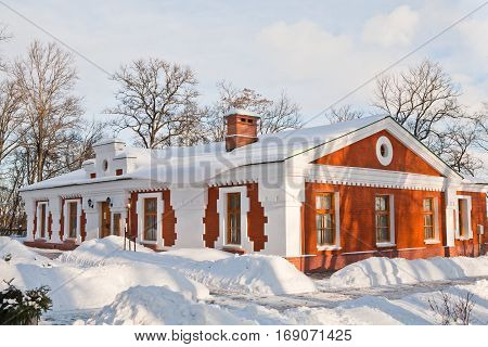 Gomel, Belarus, January 26, 2006: Tower Of Palace Of Rumyantsev-paskevich, Palace And Park Ensemble,