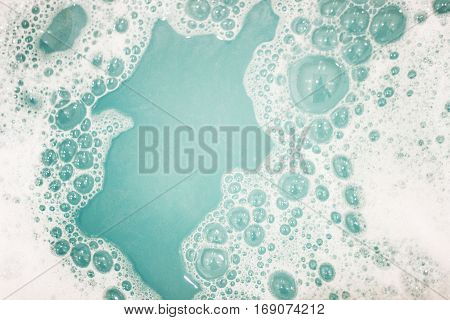 blue foam bath bombs, abstraction, the picture can be used as a background, color water