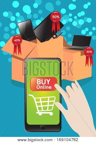 vector design E-commerce Shopping Online sale price