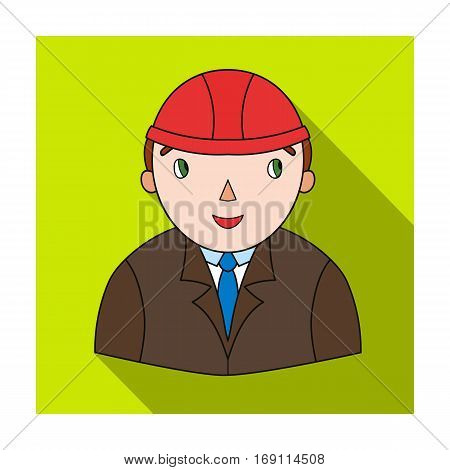 Architect icon in flat design isolated on white background. Architect symbol stock vector illustration.