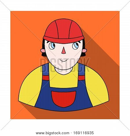 Foreman icon in flat design isolated on white background. Architect symbol stock vector illustration.