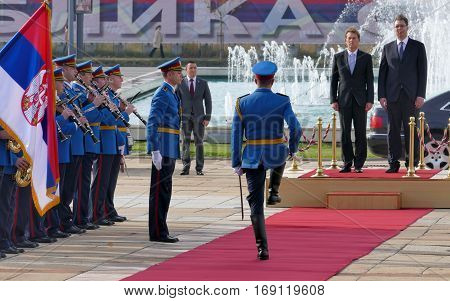 Belgrade, Serbia. October 24Th 2016 - Slovenia Prime Minister Miro Cerar In Official Visit To Serbia