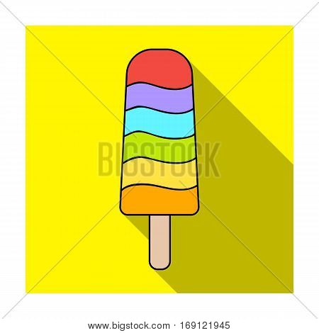 Ice lolly icon in flat design isolated on white background. Ice cream symbol stock vector illustration.