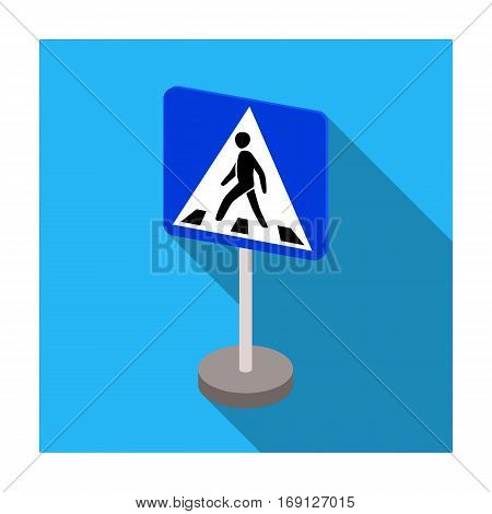 Information road signs icon in flat design isolated on white background. Road signs symbol stock vector illustration.