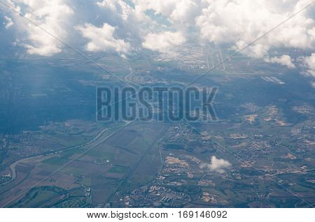 rome, south italy. aerial view. travel background