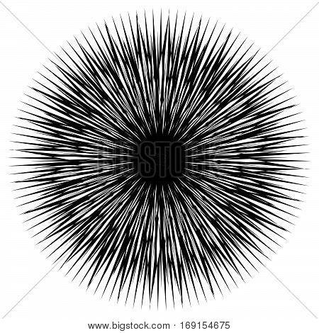 Geometric Circle With Distorted Shapes Rotating. Abstract Circle Element