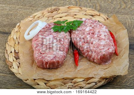 Raw Burget Cutlet