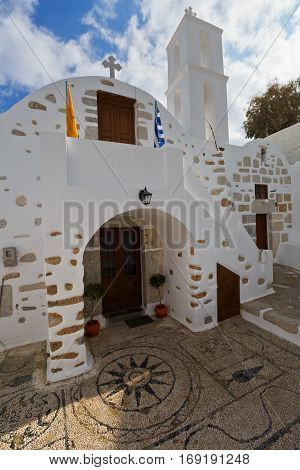 Old traditional church in Chora on Astypalea island.