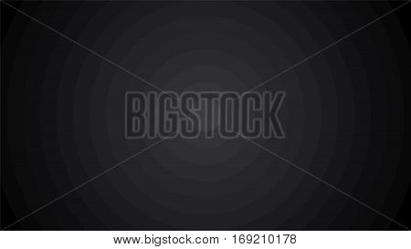 Black abstract radial step gradient background. Vector