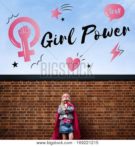 Women Girl Power Feminism Equal Opportunity Concept