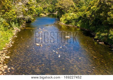 view of Kerikeri, Bay of Islands, New Zealand.