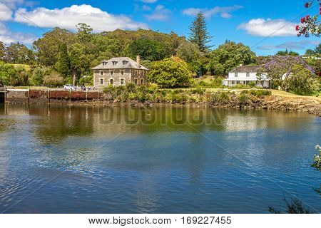 view of Kerikeri, Bay of Islands, New Zealand.