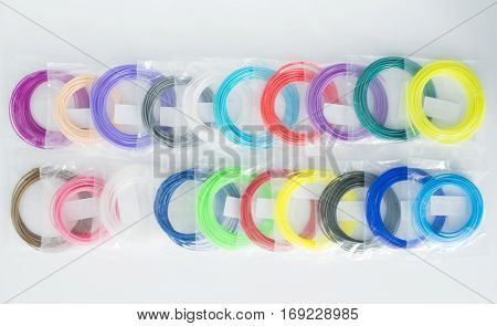 3D printing pen filaments. 20 colors all in their shrink wrap