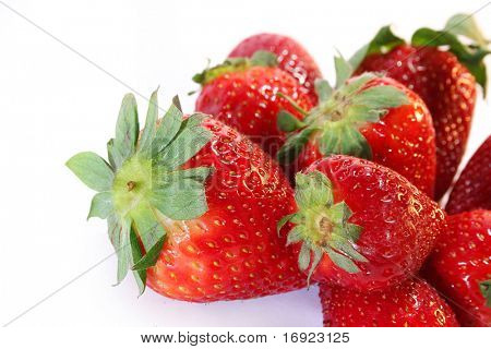 Reife frische Erdbeeren