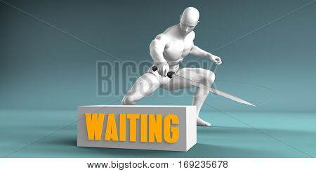 Cutting Waiting and Cut or Reduce Concept 3D Illustration Render