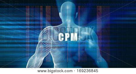 Cpm as a Futuristic Concept Abstract Background 3D Illustration Render
