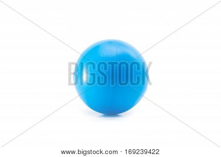 blue stress ball isolated on white background