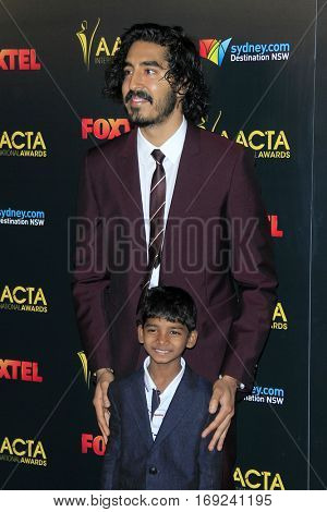 LOS ANGELES - JAN 6:  Dev Patel, Sunny Pawar at the 6th AACTA International Awards at 229 Images on January 6, 2017 in Los Angeles, CA