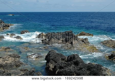 Landscape of the islanders of Formigas, Azores, Portugal